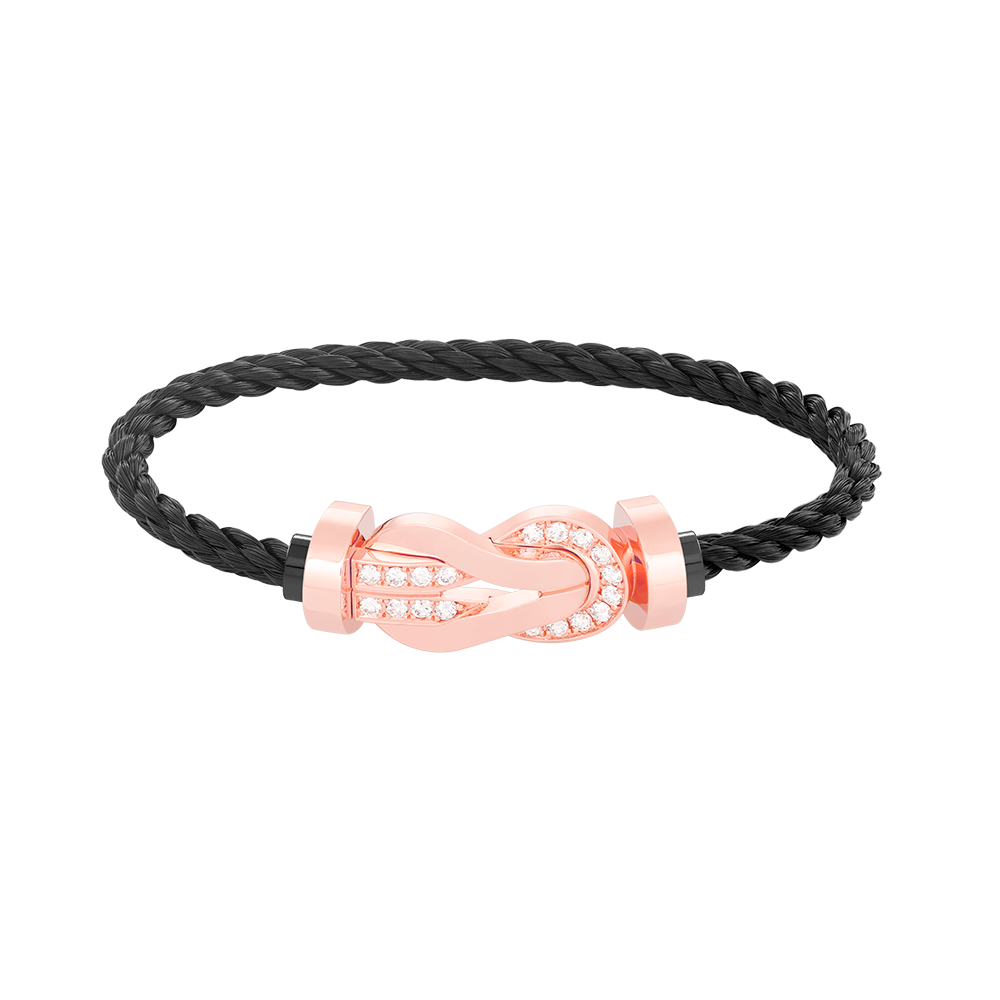 [Mystic]CHANCE LARGE 8 FIGURE BUCKLE HALF DIAMOND BRACELET ROSE GOLD