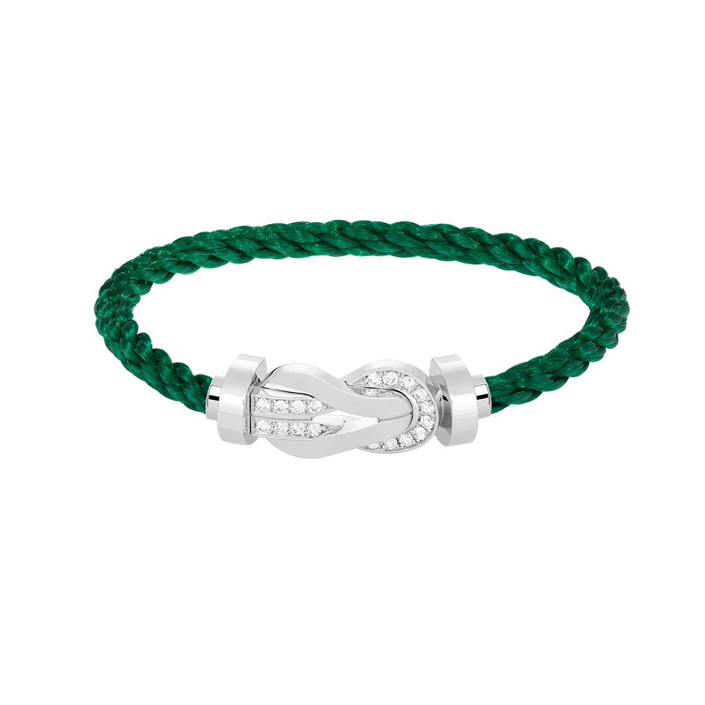 [Mystic]CHANCE LARGE 8 FIGURE BUCKLE HALF DIAMOND BRACELET SILVER