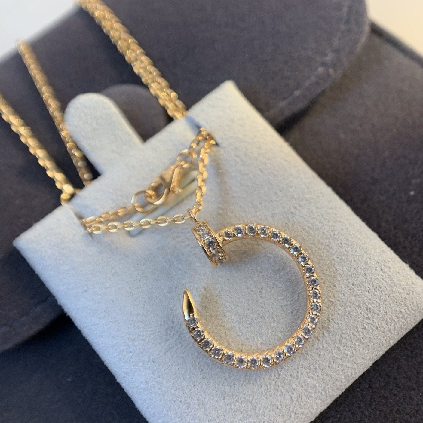 [Mystic]JUSTE NECKLACE PINK GOLD DIAMONDS