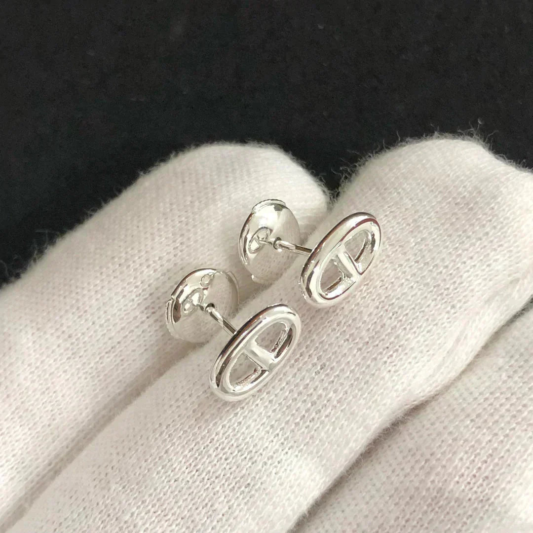 [Mystic]CHAINE SMALL EARRINGS GOLD AND SILVER
