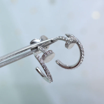 [Mystic]JUSTE EARRINGS 12.75MM SILVER DIAMOND