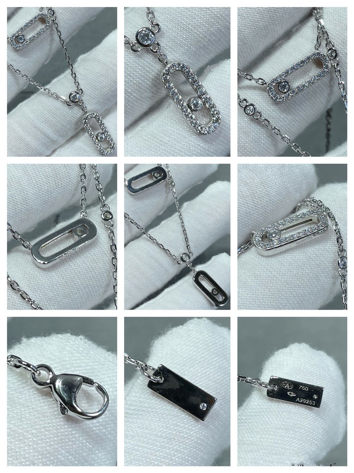 [Mysitc ] MOVE 2 ROW DIAMOND NECKLACE
