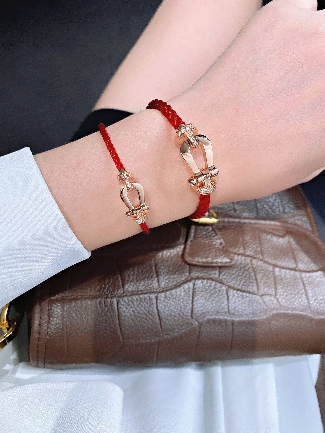 [Mystic]FORCE 10 HALF DIAMOND PINK GOLD RED CORDERI LARGE AND MEDIUM MODEL