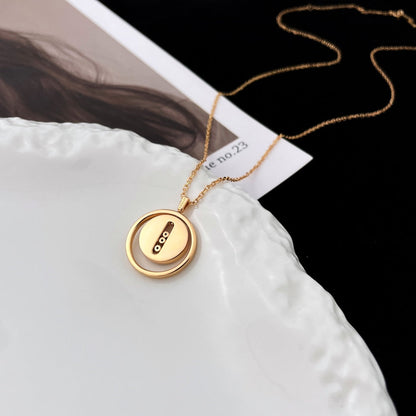 [Mysitc ]  MOVE MOP PINK GOLD NECKLACE