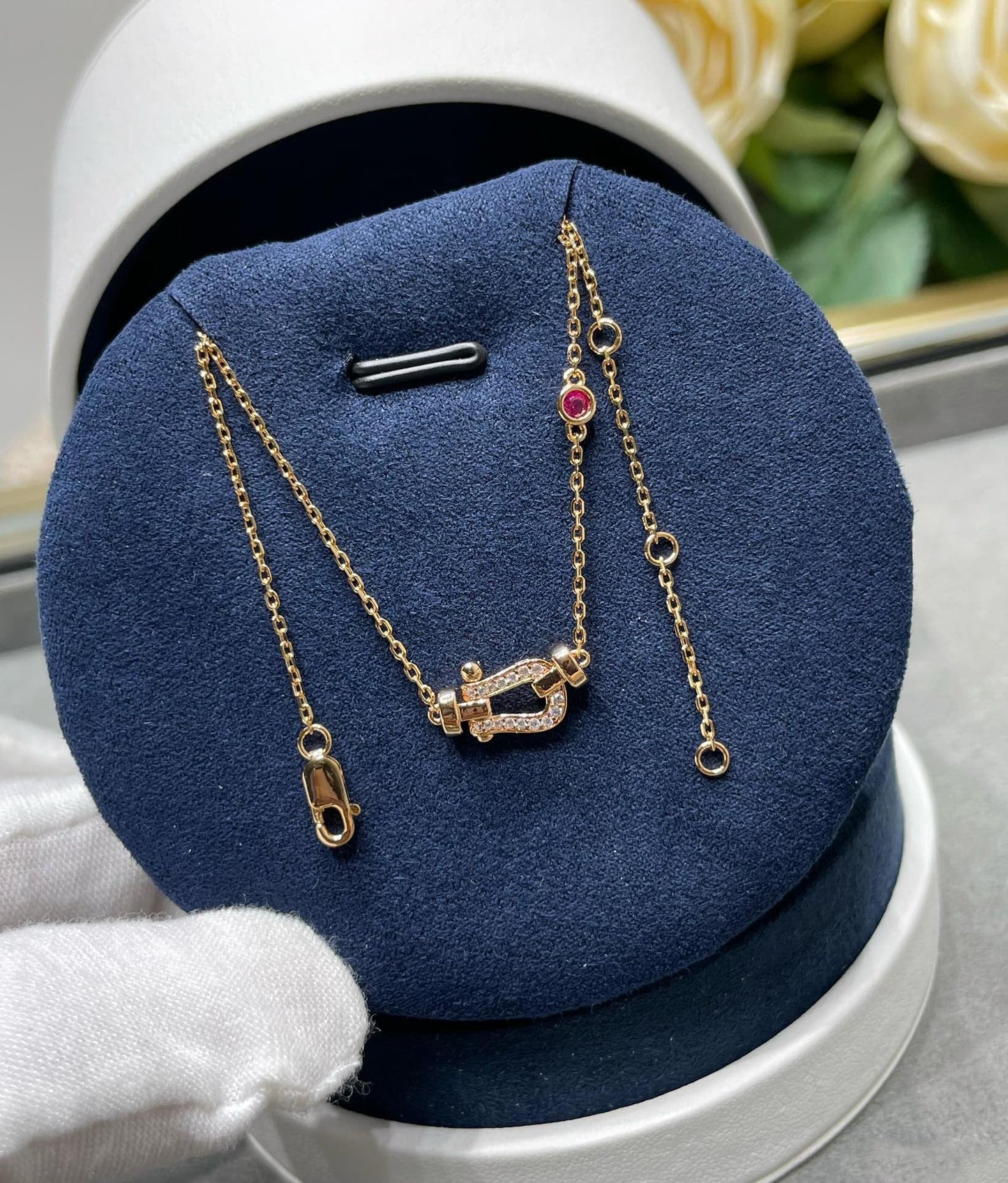 [Mystic]FORCE 10 DIAMOND PINK GOLD NECKLACE
