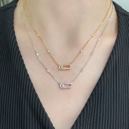 [Mysitc ] MOVE UNO DIAMOND NECKLACE