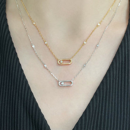 [Mysitc ] MOVE UNO DIAMOND NECKLACE