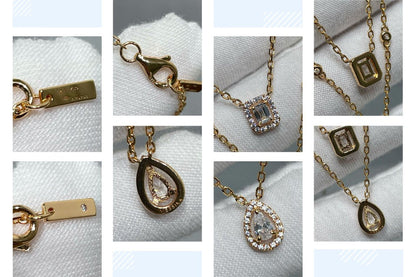 [Mysitc ] MY TWIN 2 ROW DIAMOND NECKLACE