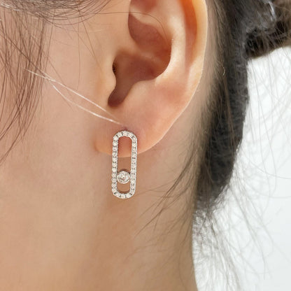 [Mysitc ] MOVE UNO STUD DIAMOND PAVED EARRINGS