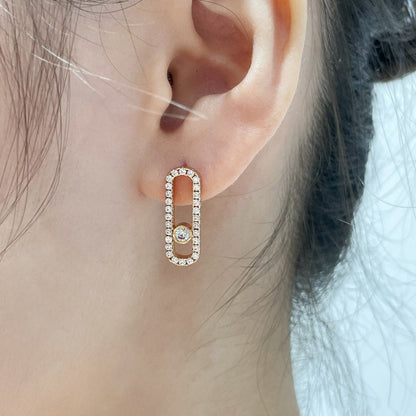 [Mysitc ] MOVE UNO STUD DIAMOND PAVED EARRINGS
