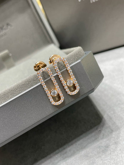 [Mysitc ] MOVE UNO STUD DIAMOND PAVED EARRINGS