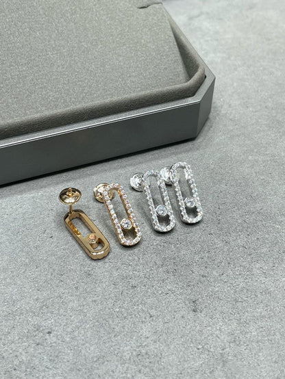 [Mysitc ] MOVE UNO STUD DIAMOND PAVED EARRINGS