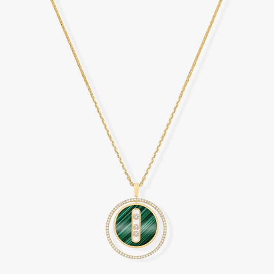 [Mysitc ]  MOVE 3 DIAMOND MALACHITE GOLD DIAMOND NECKLACE