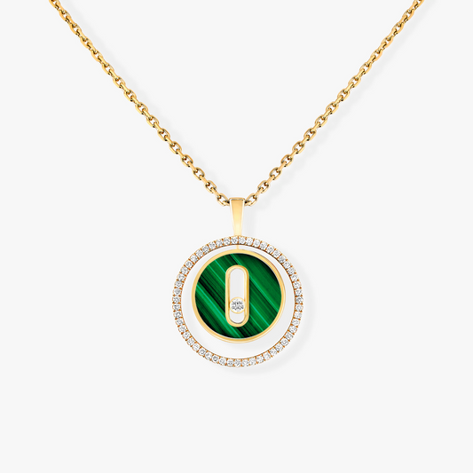 [Mysitc ]  MOVE 1 DIAMOND MALACHITE GOLD DIAMOND NECKLACE