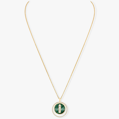 [Mysitc ]  MOVE 3 DIAMOND MALACHITE GOLD DIAMOND NECKLACE