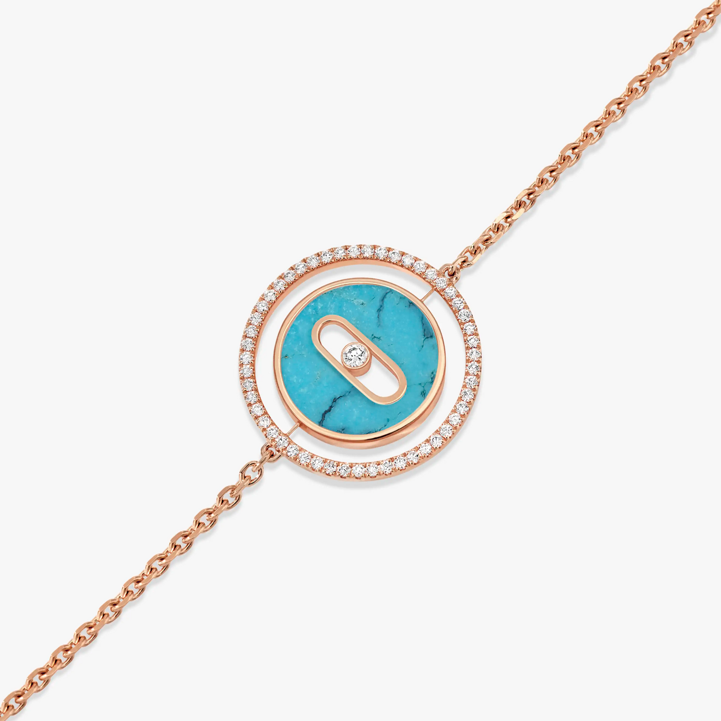 [Mysitc ]  MOVE TURQUOISE PINK GOLD DIAMOND BRACELET