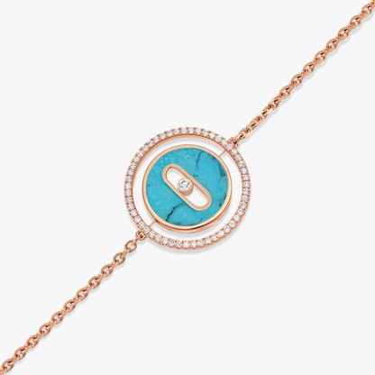 [Mysitc ]  MOVE TURQUOISE PINK GOLD DIAMOND BRACELET