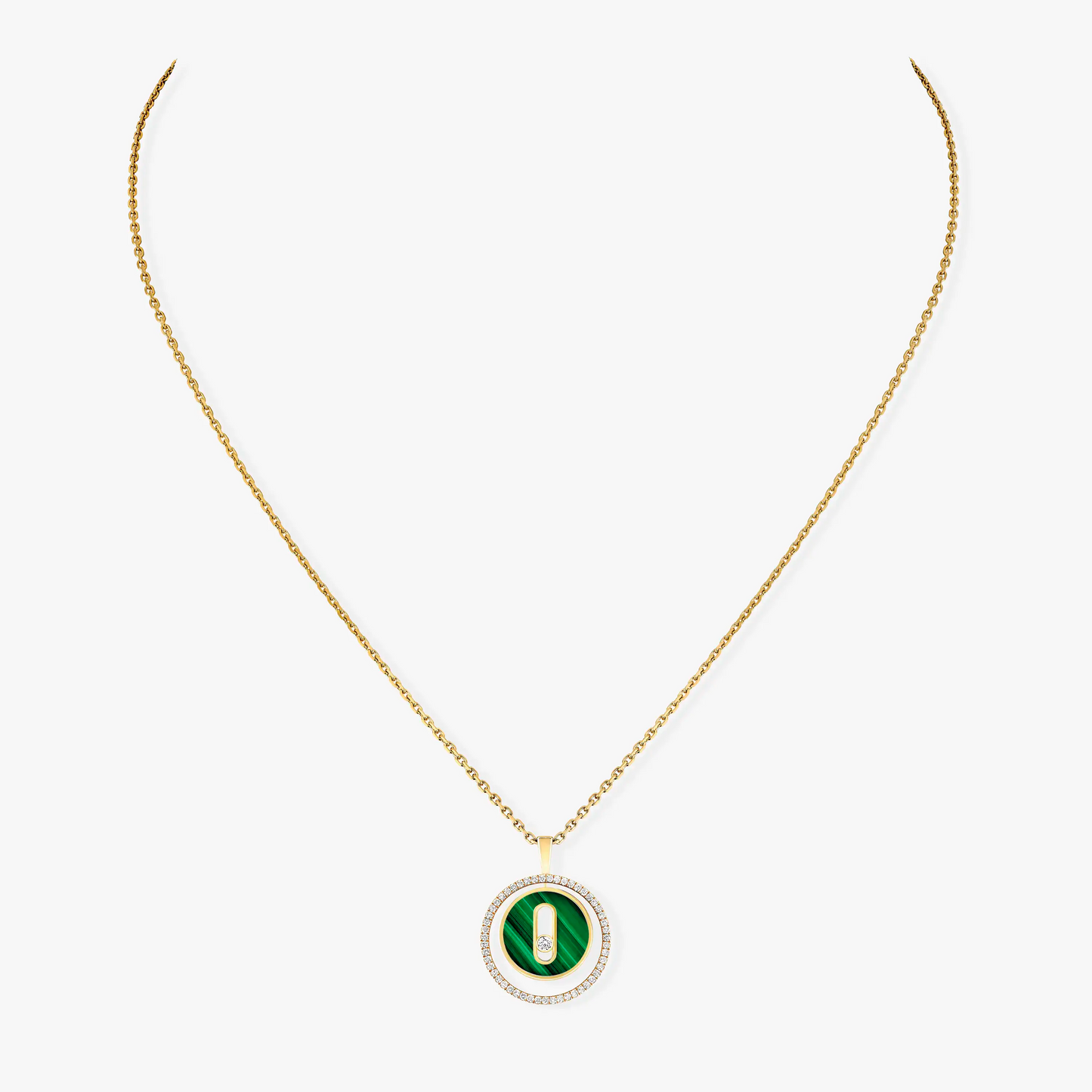 [Mysitc ]  MOVE 1 DIAMOND MALACHITE GOLD DIAMOND NECKLACE