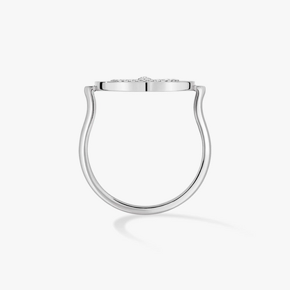 [Mysitc ]  MOVE PAVED SILVER DIAMOND RING