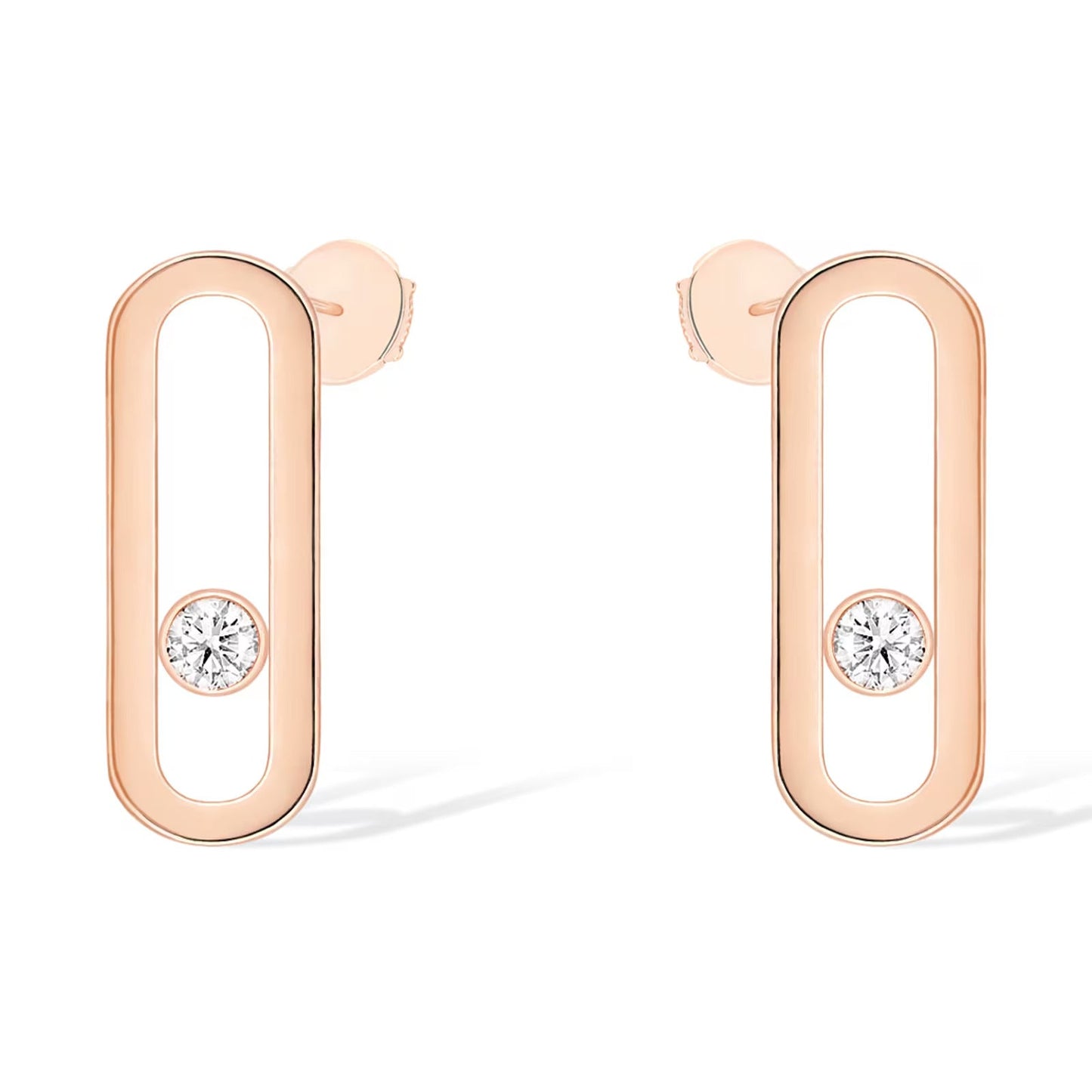 [Mysitc ] MOVE UNO SMALL 1 DIAMOND EARRINGS