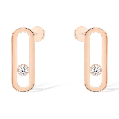 [Mysitc ] MOVE UNO SMALL 1 DIAMOND EARRINGS