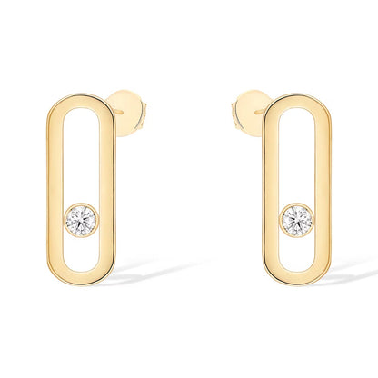 [Mysitc ] MOVE UNO SMALL 1 DIAMOND EARRINGS