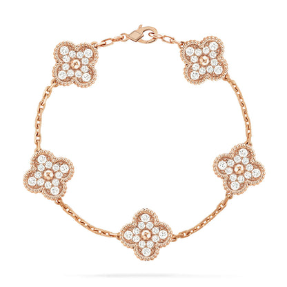 [Mystic] CLOVER 5 MOTIF FULL DIAMOND BRACELET COLLECTION