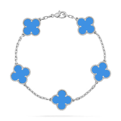 [Mystic] CLOVER 5 MOTIF BLUE AGATE BRACELET COLLECTION