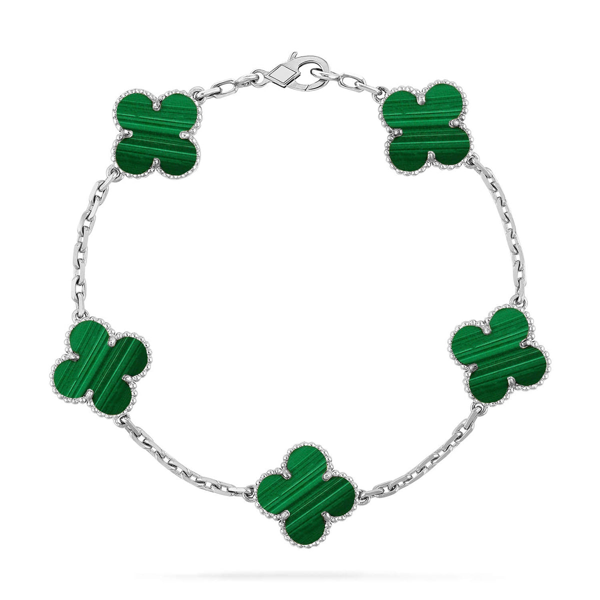 [Mystic] CLOVER 5 MOTIF MALACHITE BRACELET COLLECTION
