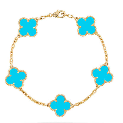[Mystic] CLOVER 5 MOTIF TURQUOISE BRACELET COLLECTION