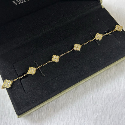 [Mysitc ]New CLOVER 6 MOTIF DIAMOND BRACELET