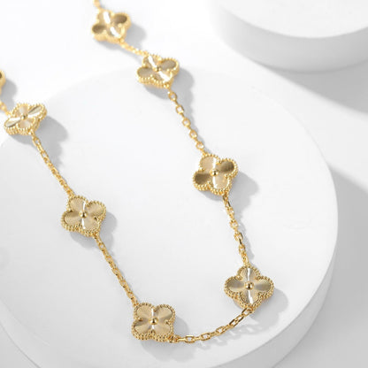 [Mystic]CLOVER 10 MOTIFS LASER NECKLACE
