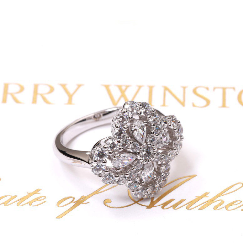[Mystic]LOOP RING FULL MOTIF DIAMOND 16MM SILVE