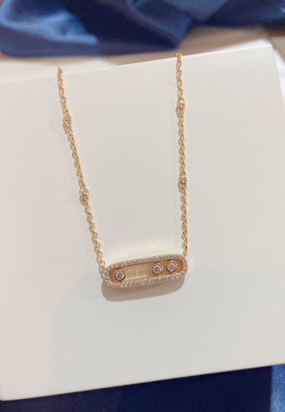 [Mystic]MK MOVE FULL DIAMOND NECKLACE