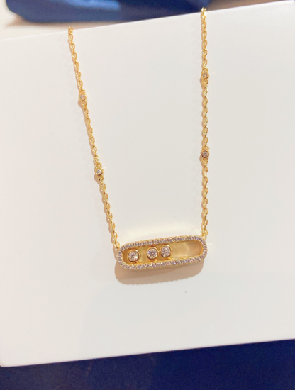 [Mystic]MK MOVE FULL DIAMOND NECKLACE