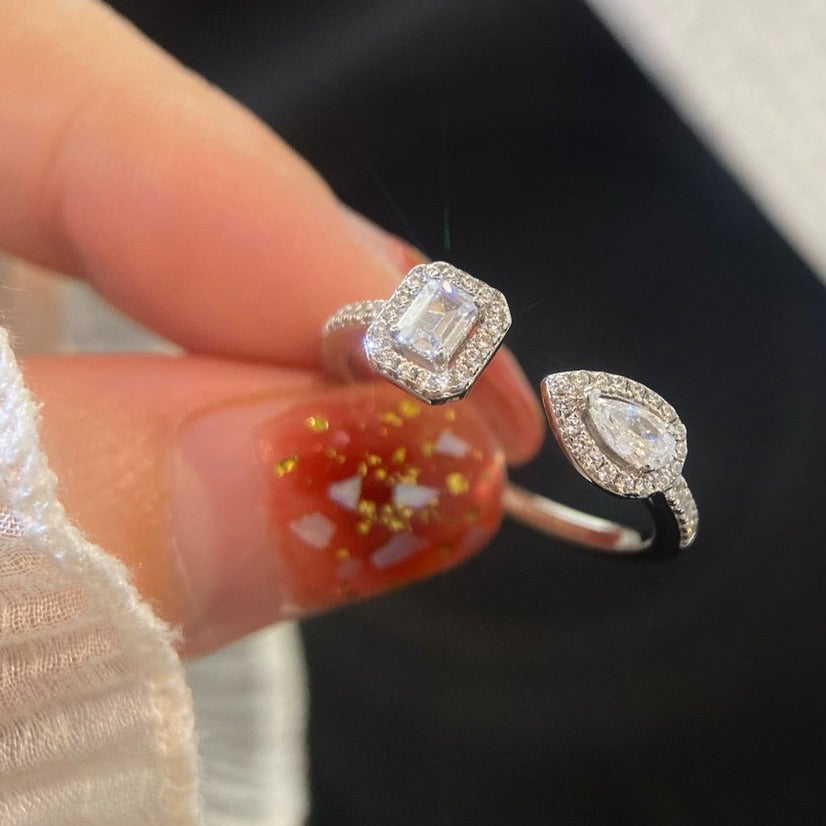 [Mysitc ] MY TWIN TOI & MOI SILVER DIAMOND RING