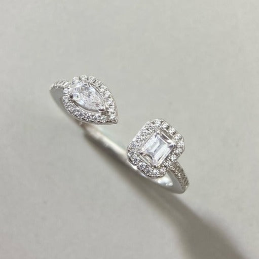 [Mysitc ] MY TWIN TOI & MOI SILVER DIAMOND RING