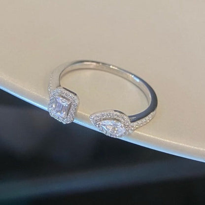 [Mysitc ] MY TWIN TOI & MOI SILVER DIAMOND RING