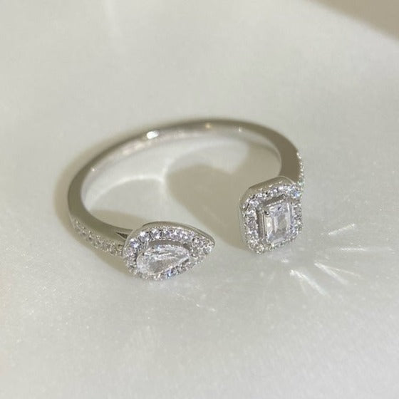 [Mysitc ] MY TWIN TOI & MOI SILVER DIAMOND RING