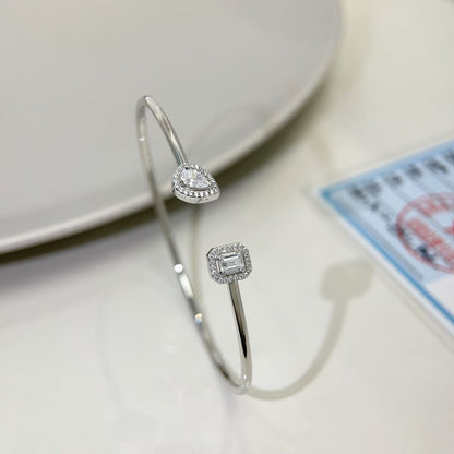[Mysitc ] JONC FLEX MY TWIN TOI & MOI SILVER DIAMOND BRACELET