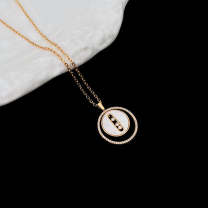 [Mysitc ]  MOVE MM NACRE BLANCHE DIAMOND NECKLACE