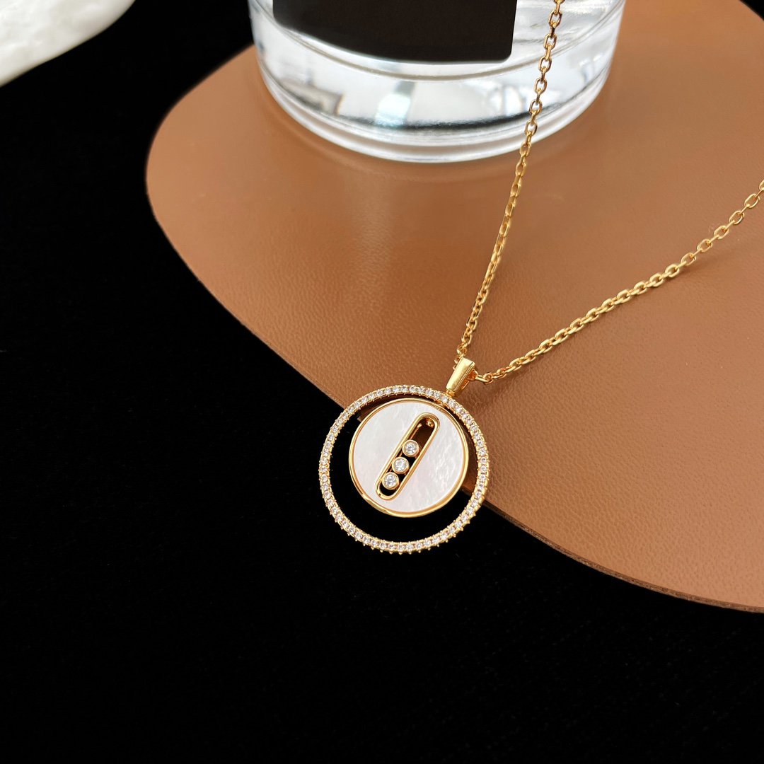 [Mysitc ]  MOVE MM NACRE BLANCHE DIAMOND NECKLACE
