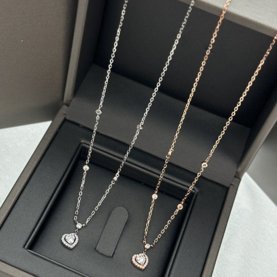 [Mysitc ] JOY HEART DIAMOND NECKLACE