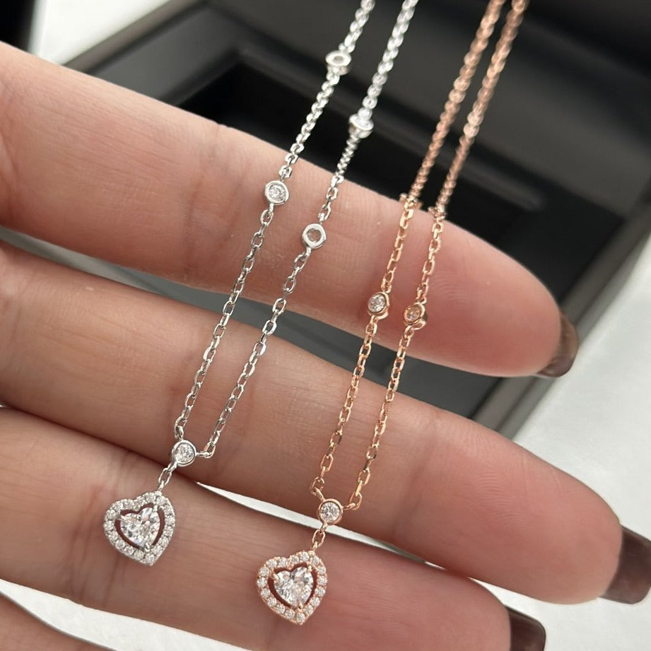 [Mysitc ] JOY HEART DIAMOND NECKLACE