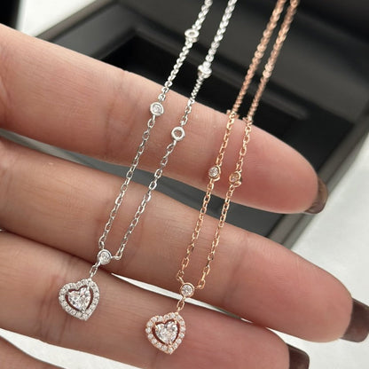 [Mysitc ] JOY HEART DIAMOND NECKLACE