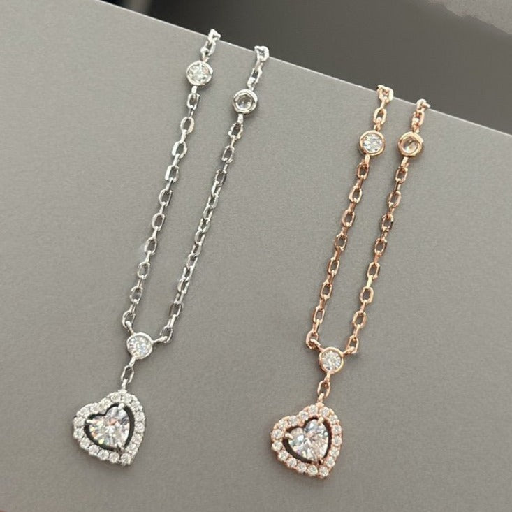 [Mysitc ] JOY HEART DIAMOND NECKLACE