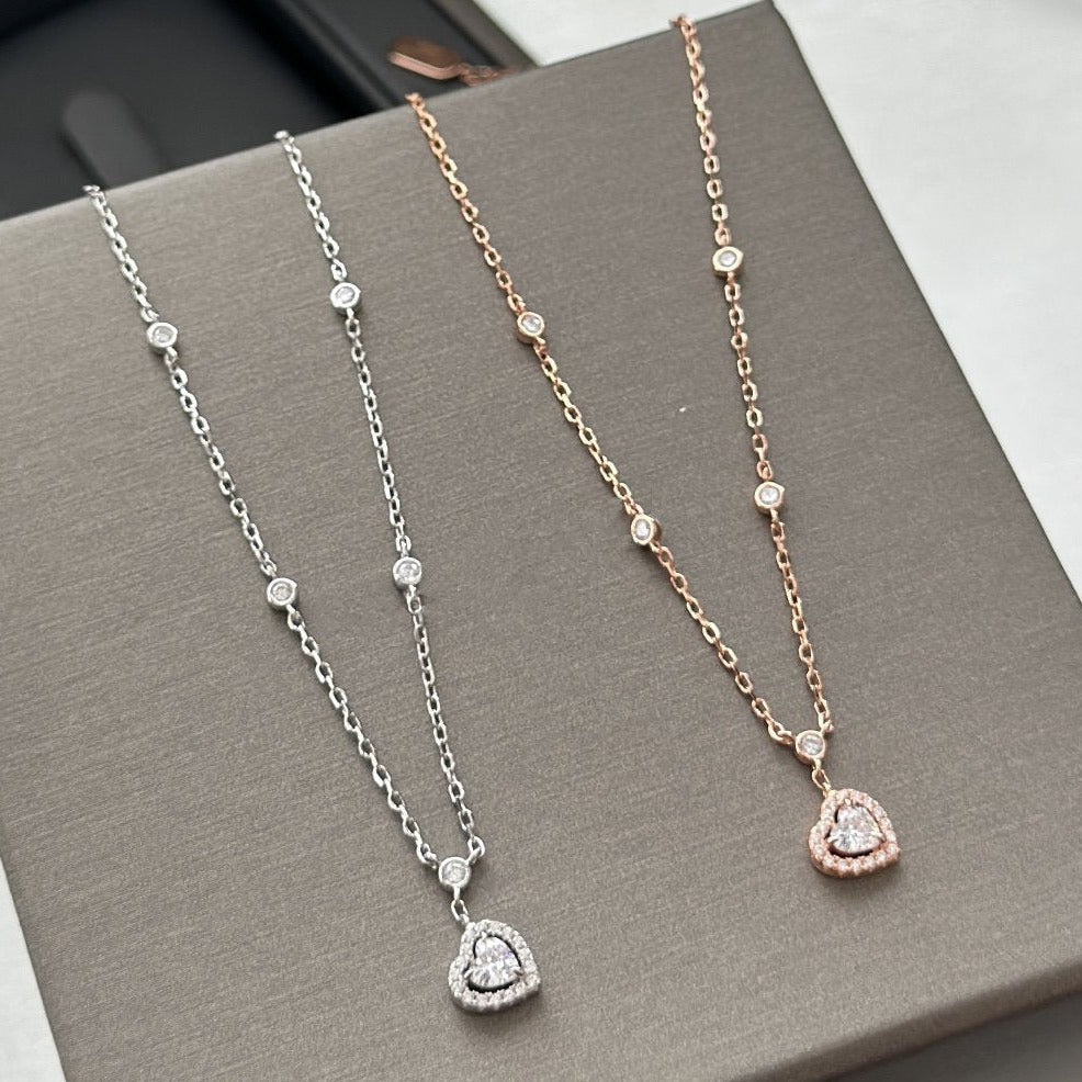 [Mysitc ] JOY HEART DIAMOND NECKLACE