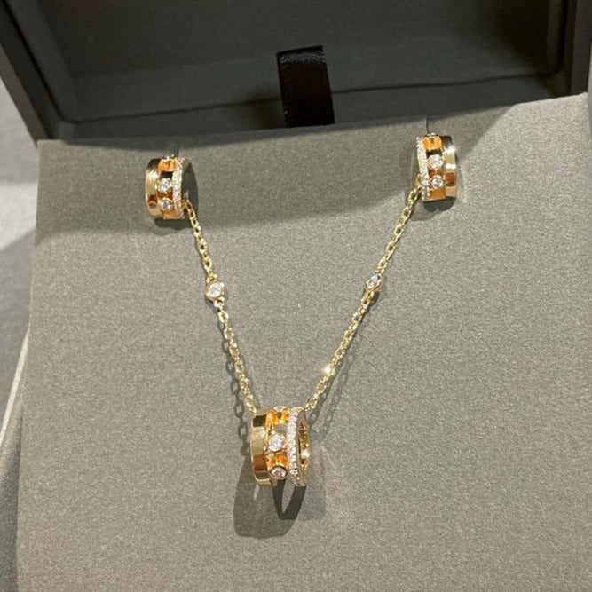 [Mysitc ] CHAIN MOVE ROMANE PEDAND NECKLACE