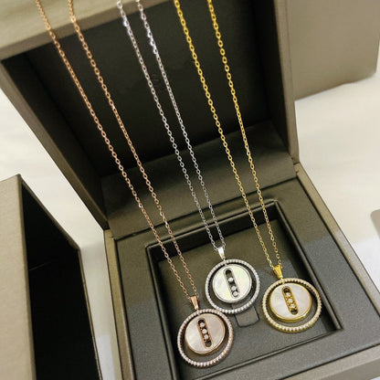 [Mysitc ]  MOVE MM NACRE BLANCHE DIAMOND NECKLACE