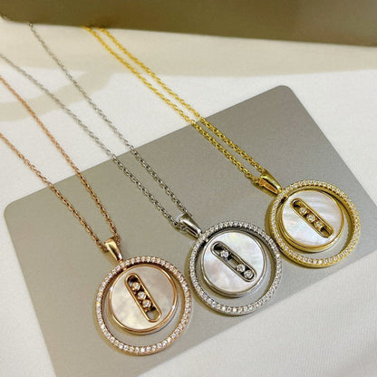 [Mysitc ]  MOVE MM NACRE BLANCHE DIAMOND NECKLACE